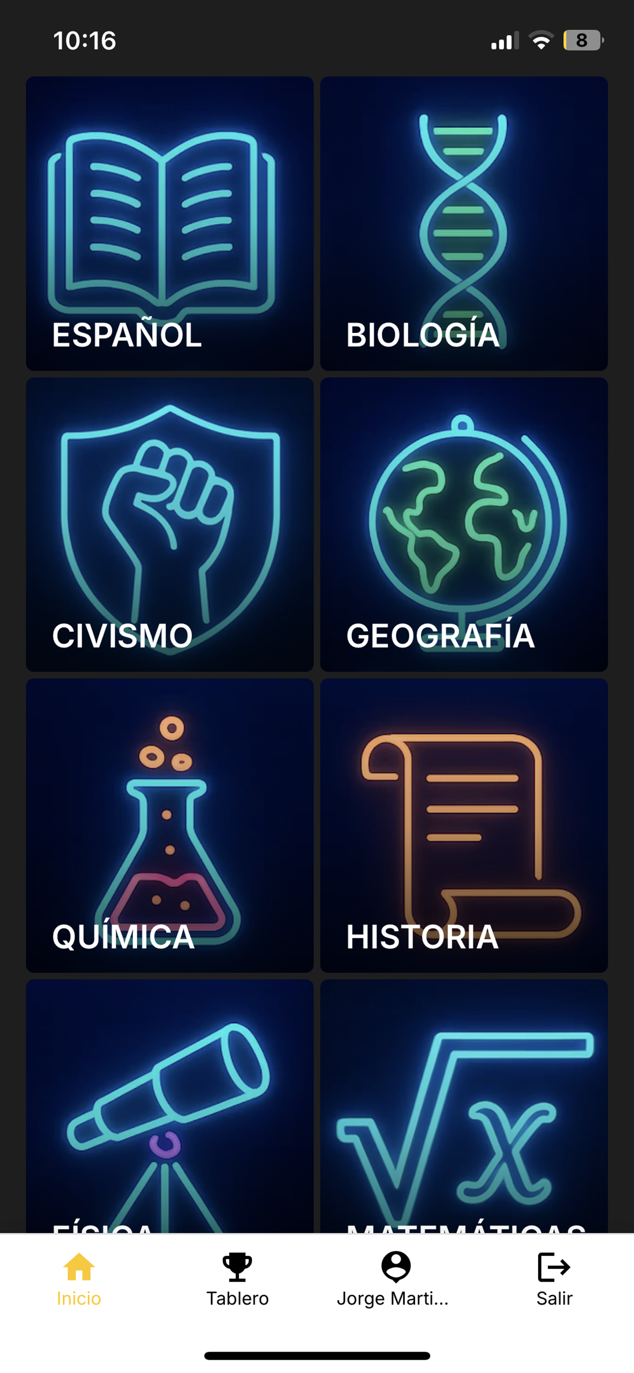 App de preparación académica - captura 3